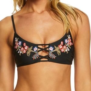 Ella Moss Shiny Spice bralette style bikini top